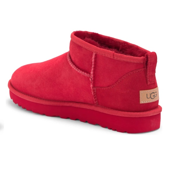 NIB $140 UGG® Ultra Mini Classic Boot in Samba Red Tonal - sizes 7 and 8! - Picture 2 of 6